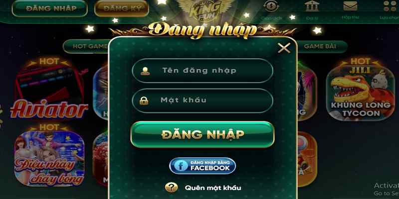 Cách đăng ký và đăng nhập game nổ hũ King Fun