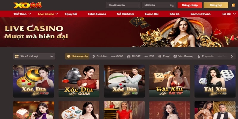 Casino XO88 - Sảnh cược hấp dẫn mọi bet thủ